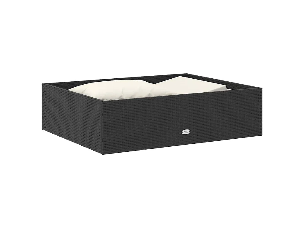 Set Divani da Giardino 2 pz con Cuscini in Polyrattan Nero