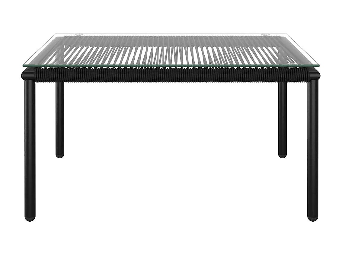 5-delige Loungeset met kussens PVC zwart