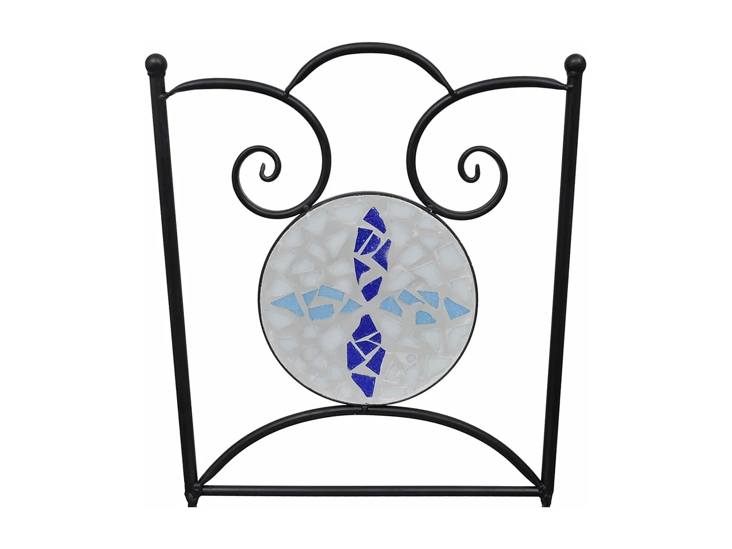 Mobilier de bistro 3 pcs mosaïque Carreau céramique Bleu Blanc