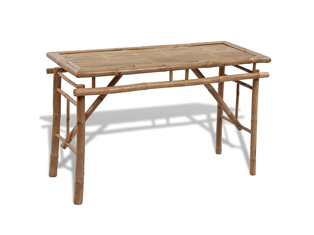 Tavolo da Birreria con 2 Panchine 100 cm in Bambù