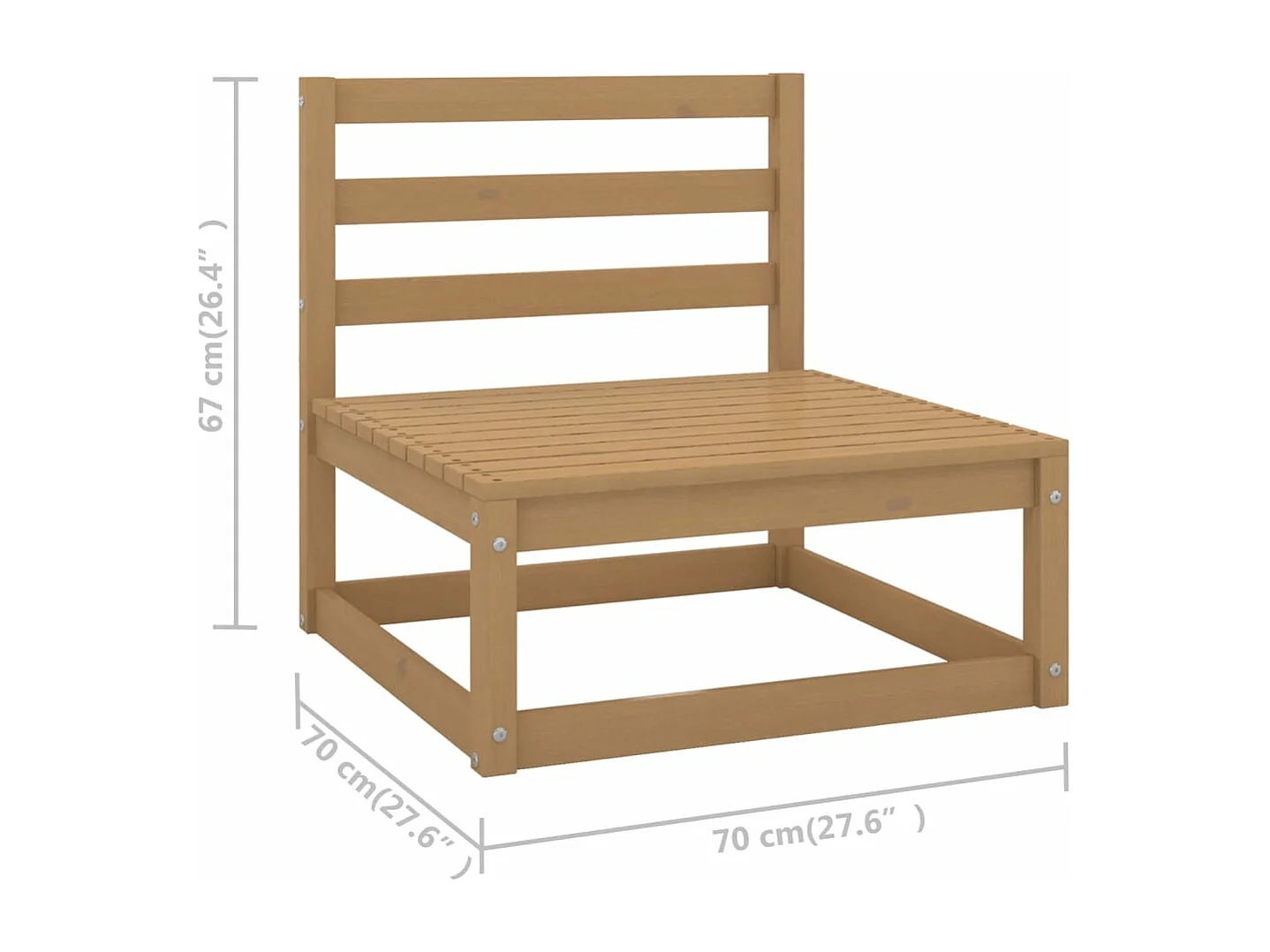 Set Divani da Giardino 6 pz con Cuscini Legno Massello di Pino