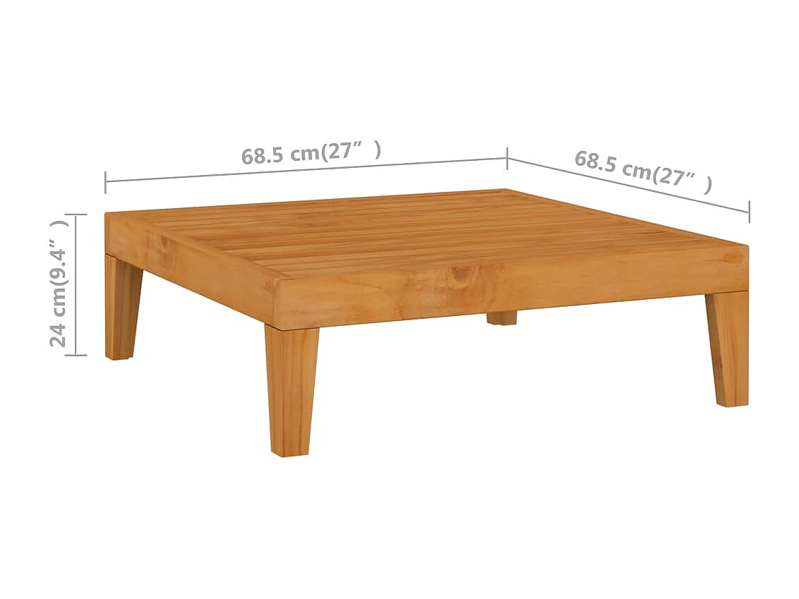 9-tlg. Garten-Lounge-Set mit Kissen Akazie Massivholz