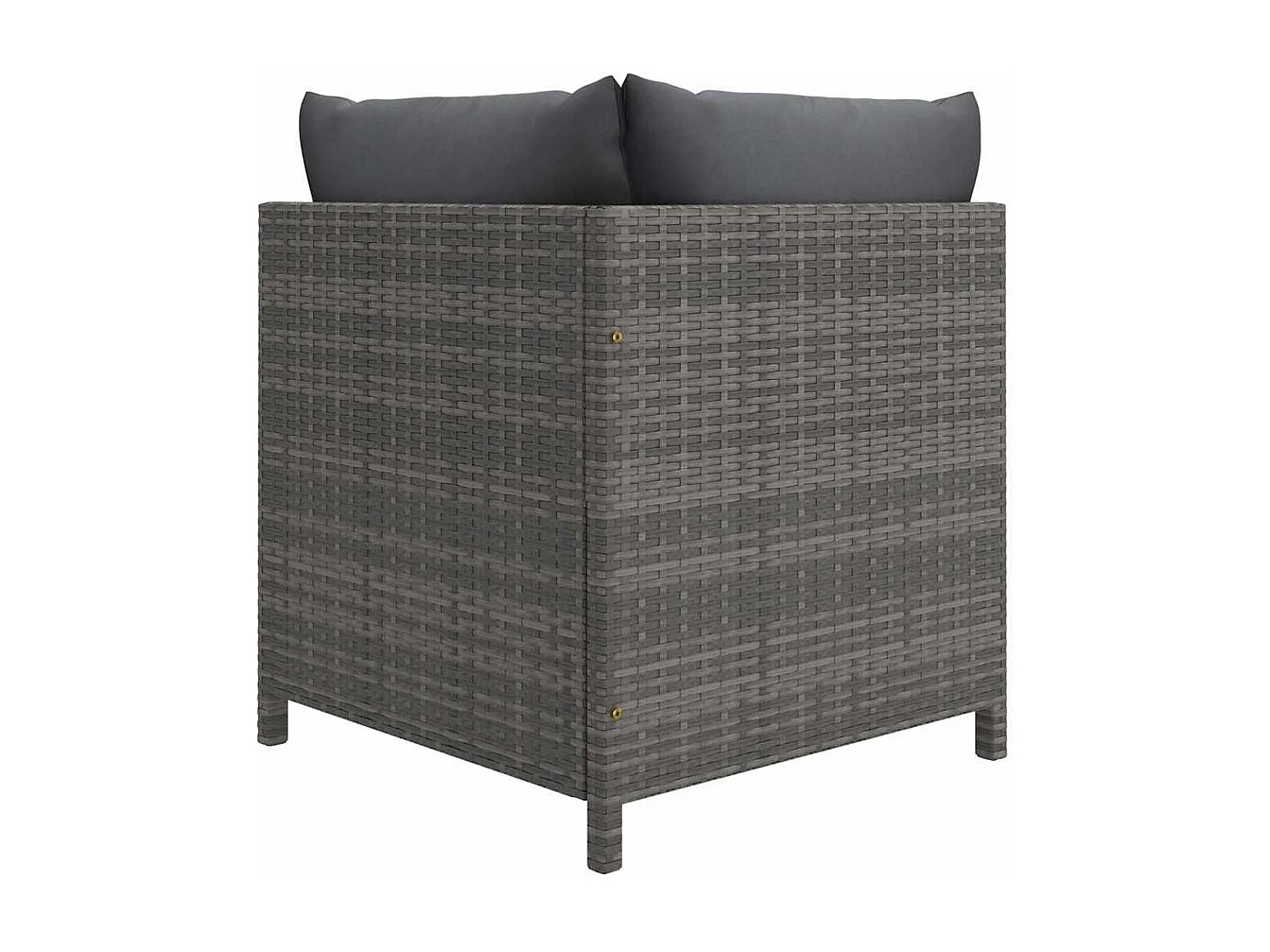 Salon de jardin 12 pcs avec coussins Résine tressée Gris