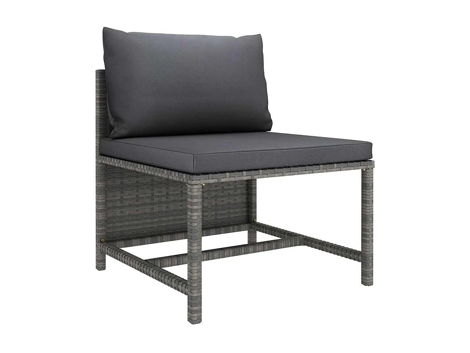 12-delige Loungeset met kussens poly rattan grijs