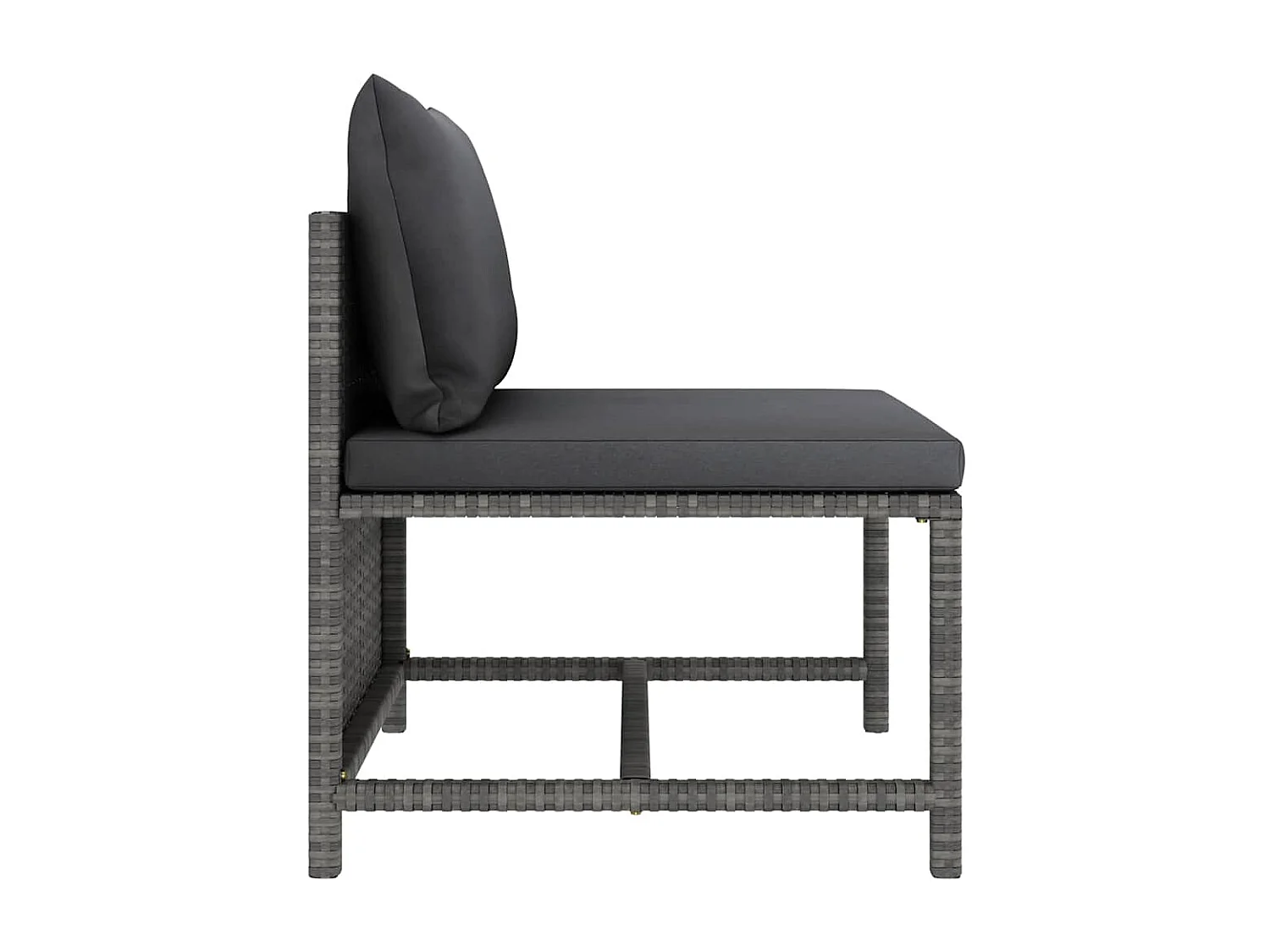 12-delige Loungeset met kussens poly rattan grijs