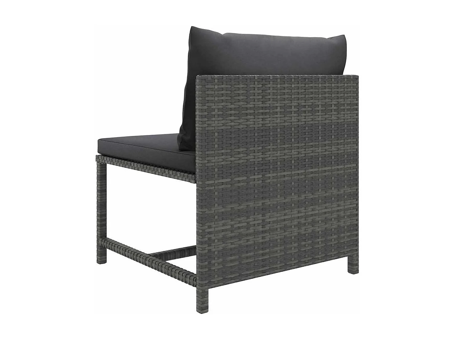 12-delige Loungeset met kussens poly rattan grijs