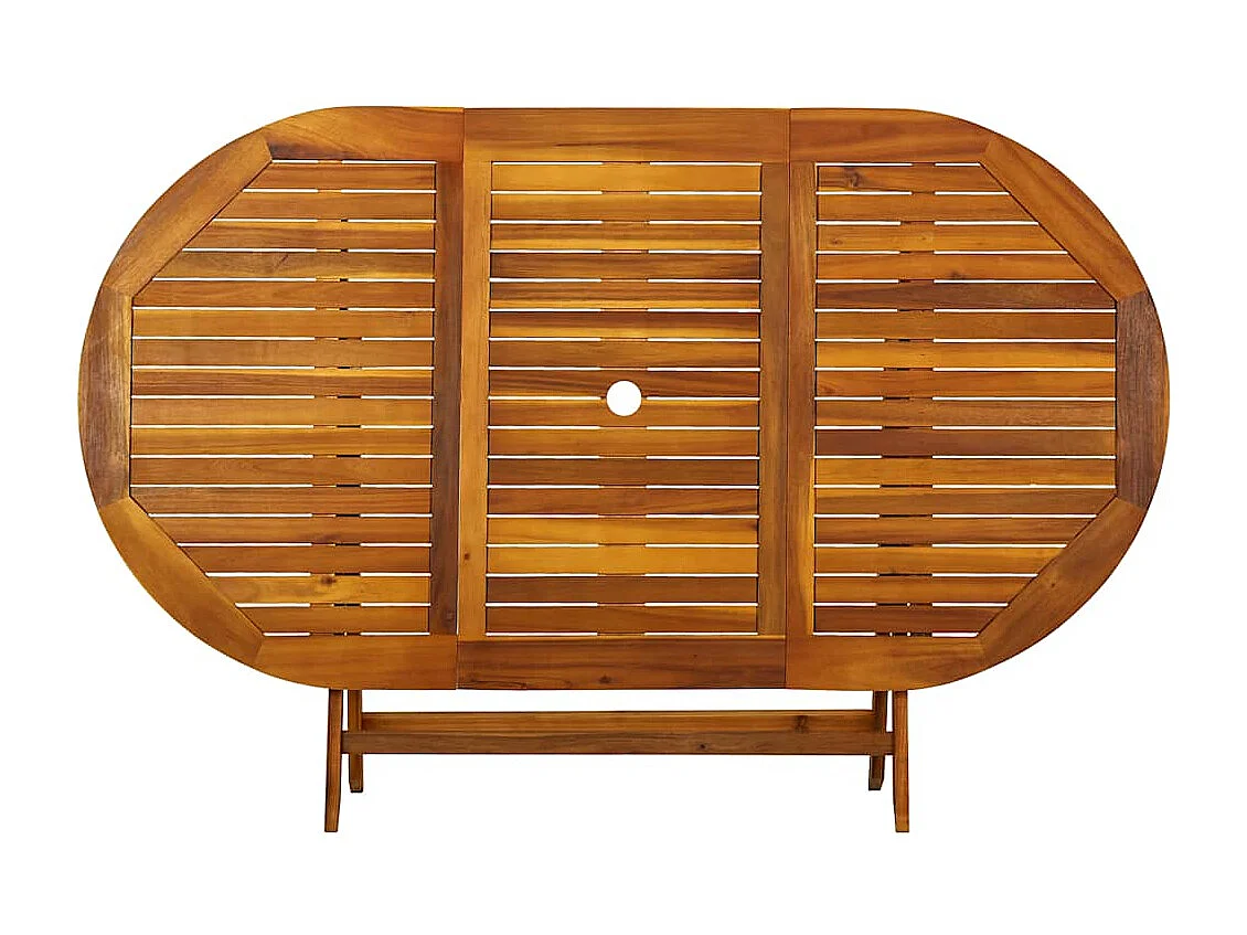 7 pcs conjunto de jantar exterior madeira acácia maciça