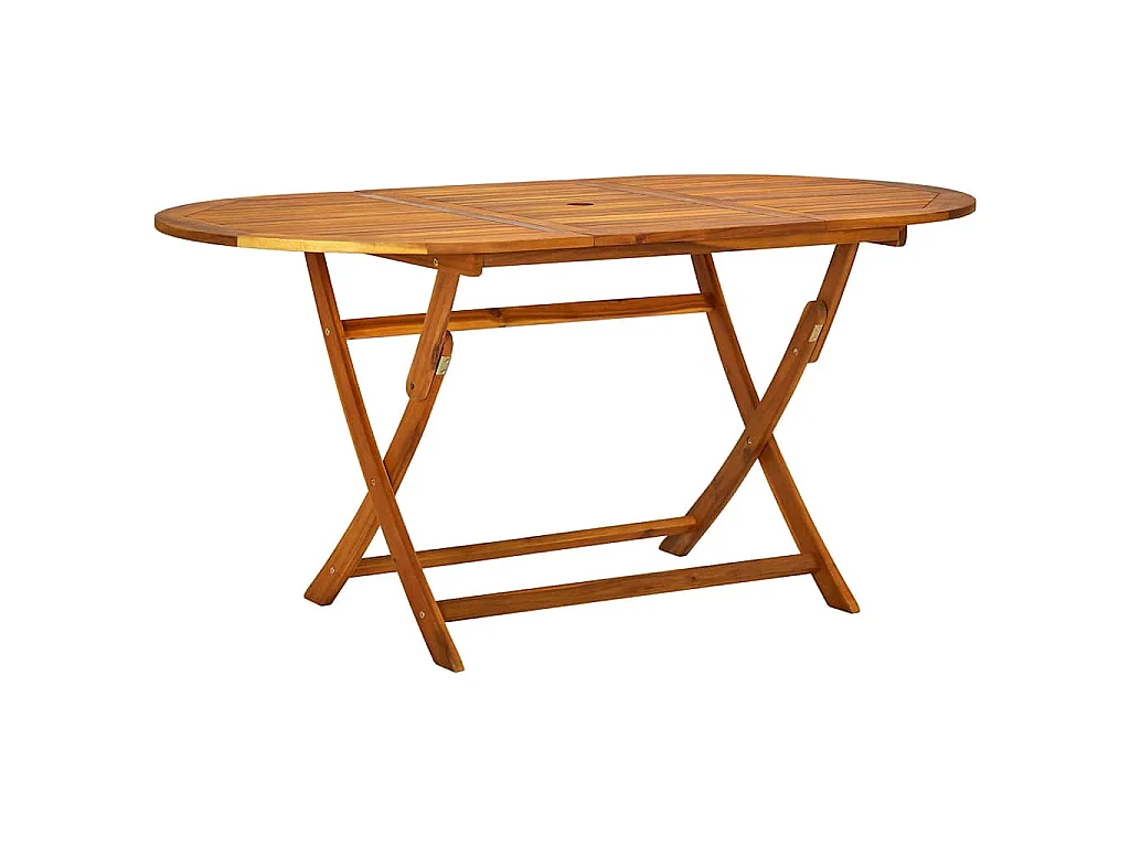 Set de comedor de jardín 7 piezas madera maciza de acacia