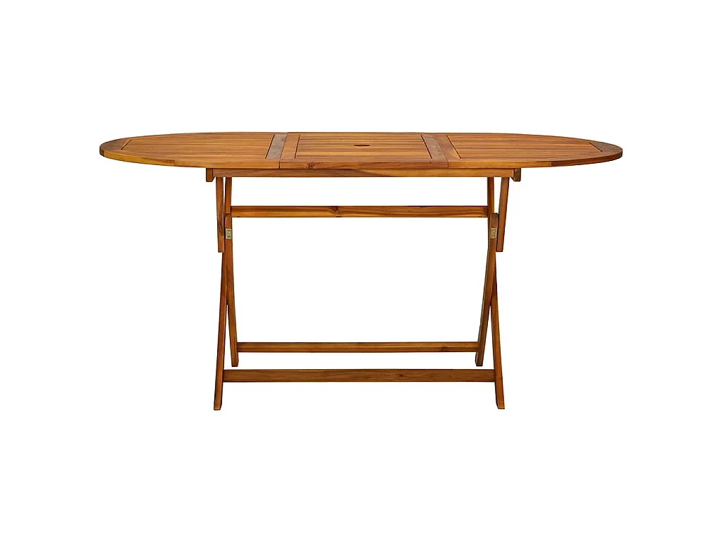 Set de comedor de jardín 7 piezas madera maciza de acacia
