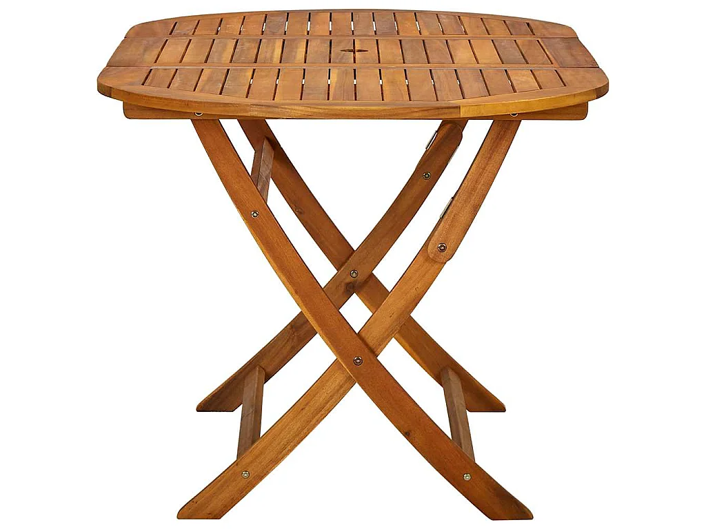 Set de comedor de jardín 7 piezas madera maciza de acacia