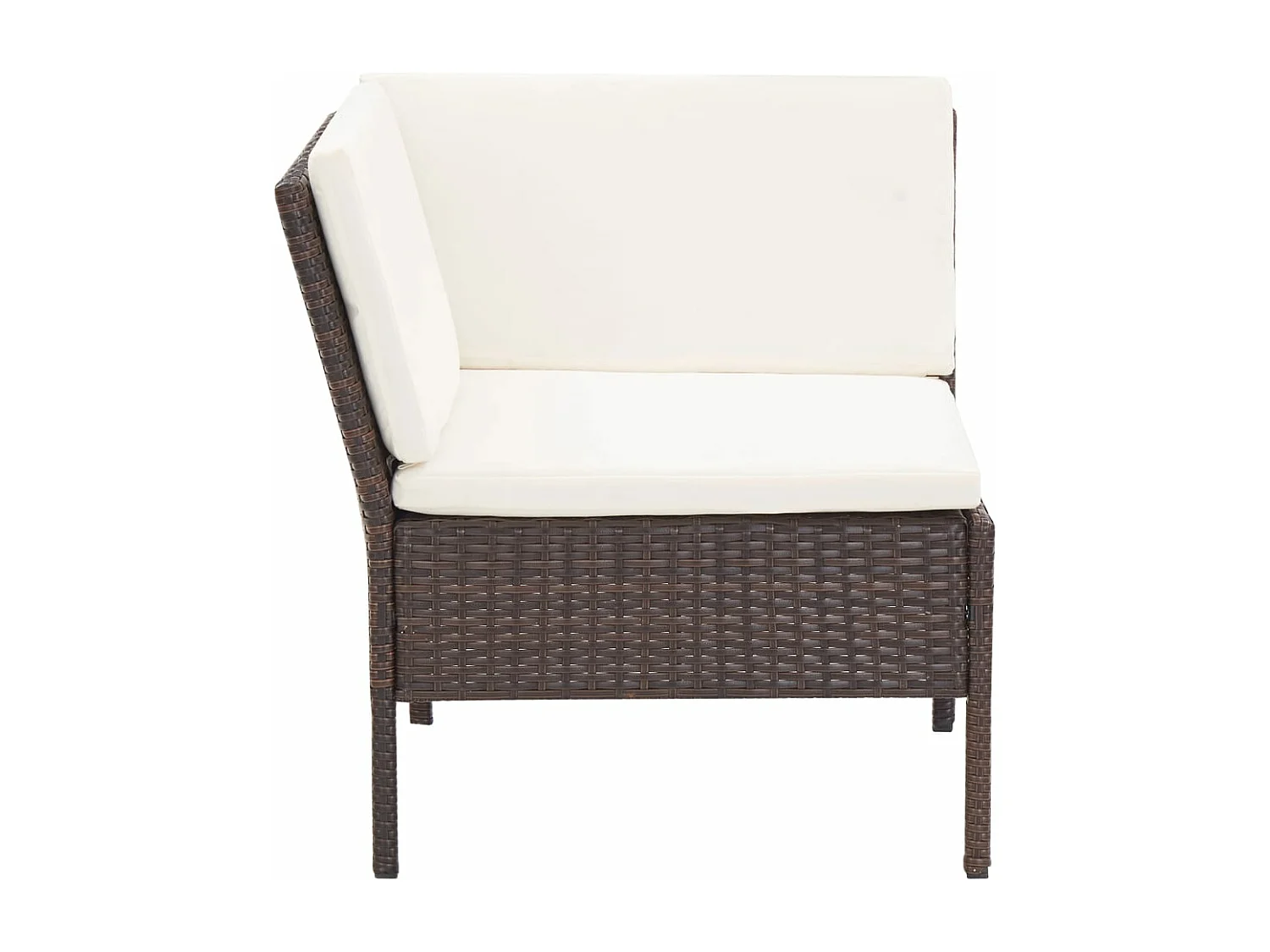8-tlg. Garten-Lounge-Set mit Auflagen Poly Rattan Braun