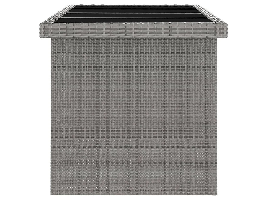 7-delige Tuinset met kussens poly rattan grijs