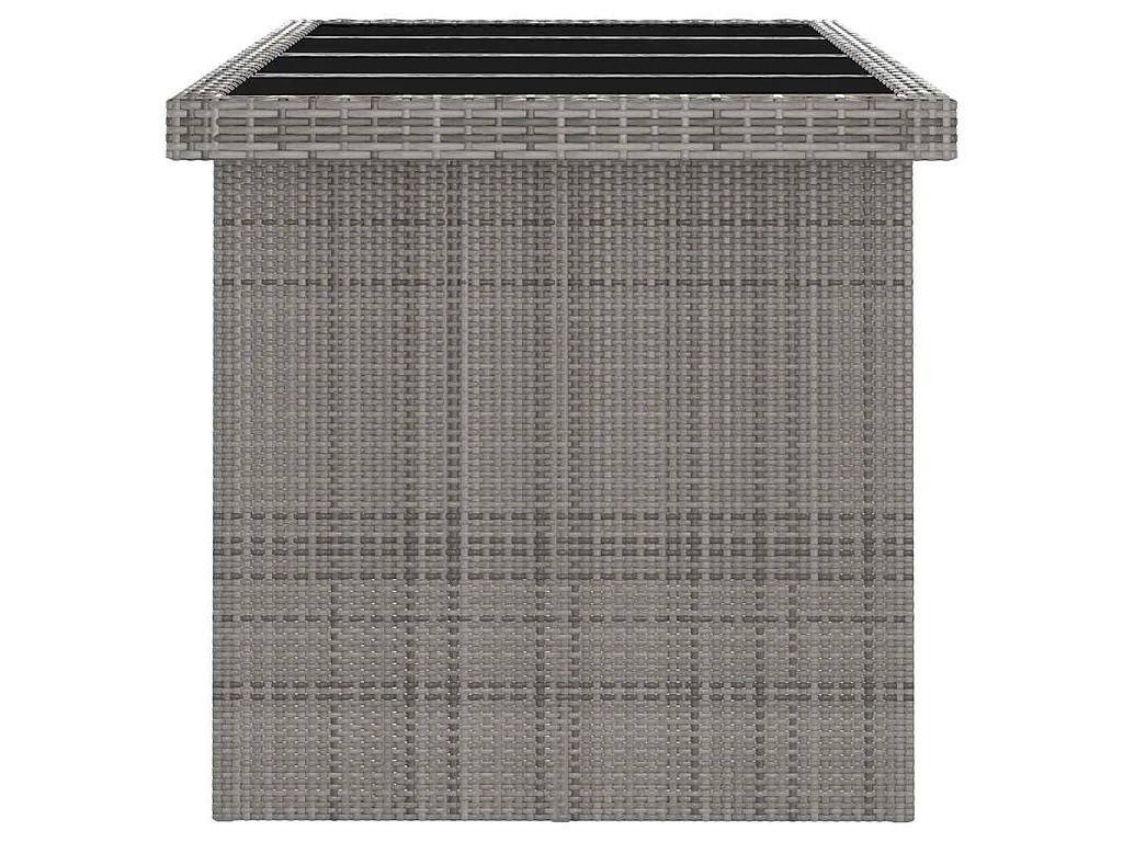7-delige Tuinset met kussens poly rattan grijs
