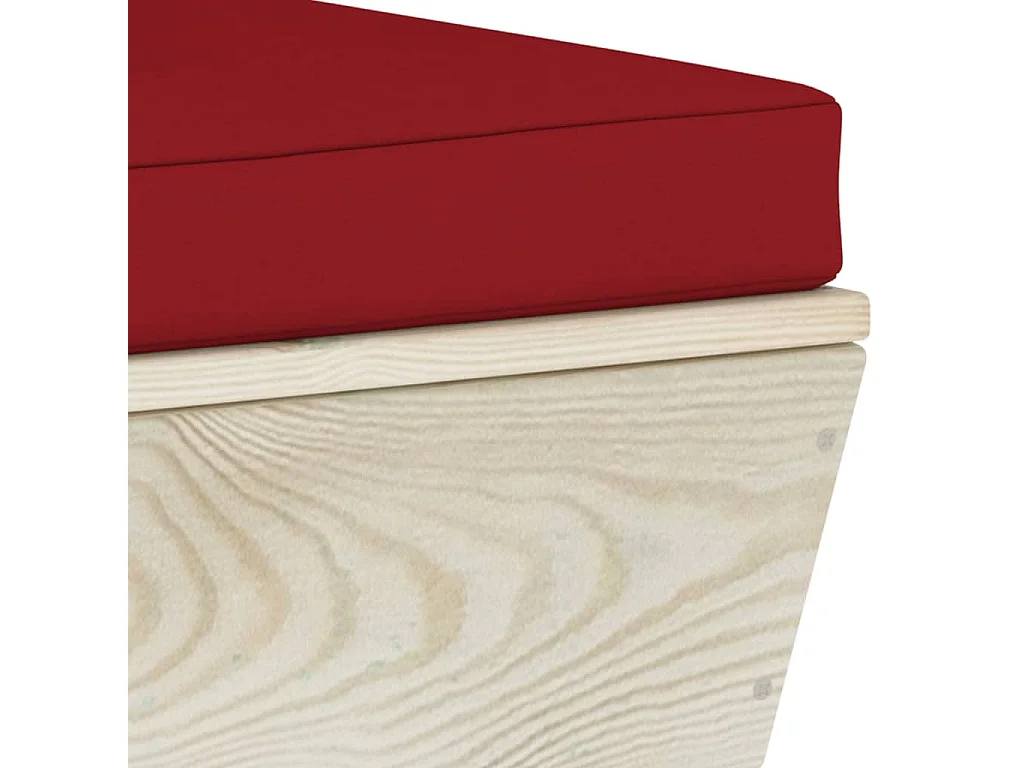 Salon de jardin palette 10 pcs avec coussins bois d'épicéa