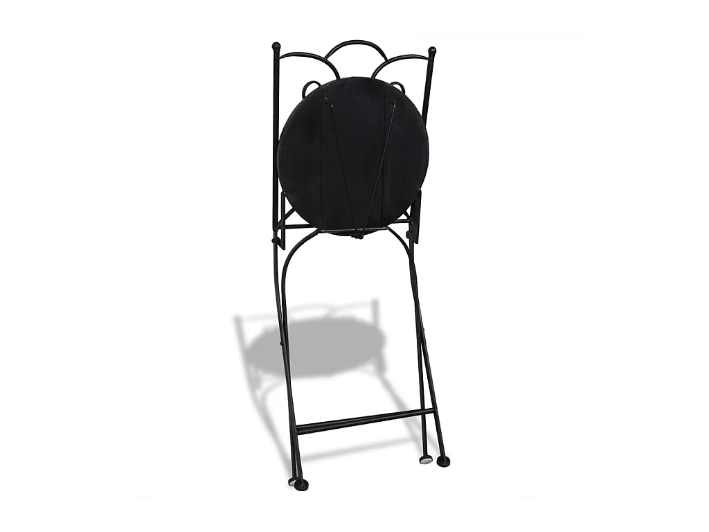 Ensemble de bistro 3 pcs Carreaux céramiques Bleu et blanc