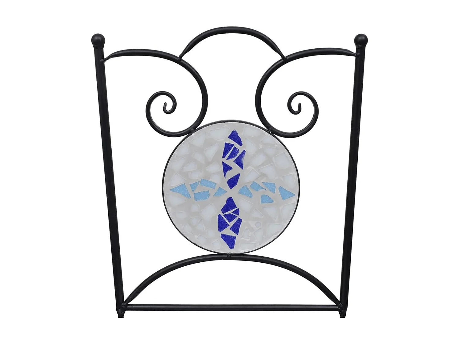 Ensemble de bistro 3 pcs Carreaux céramiques Bleu et blanc