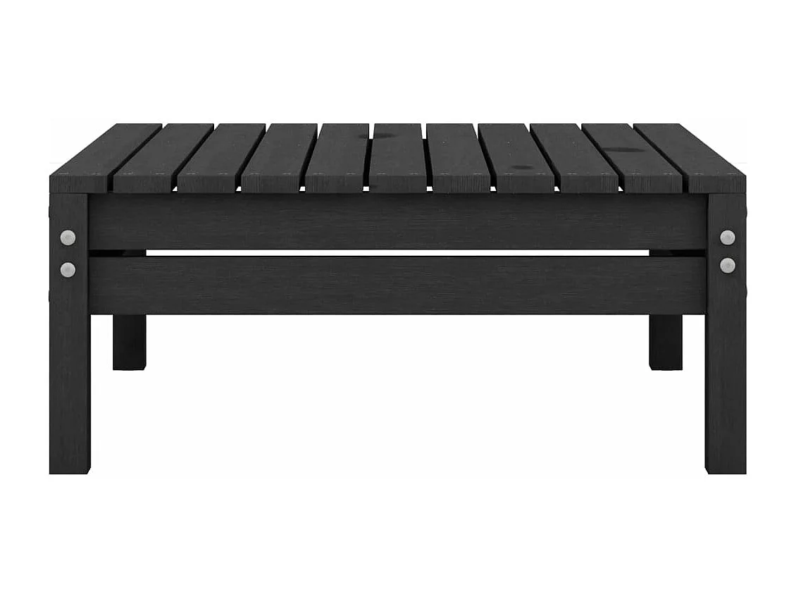 6-tlg. Garten-Lounge-Set Schwarz Massivholz Kiefer