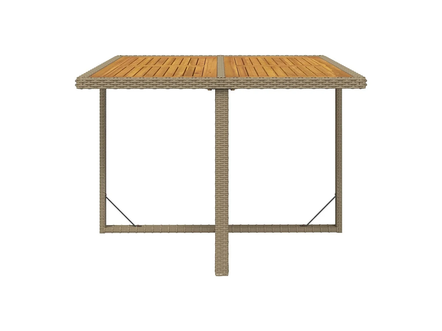 Ensemble à manger de jardin et coussins 9 pcs Poly rotin Beige