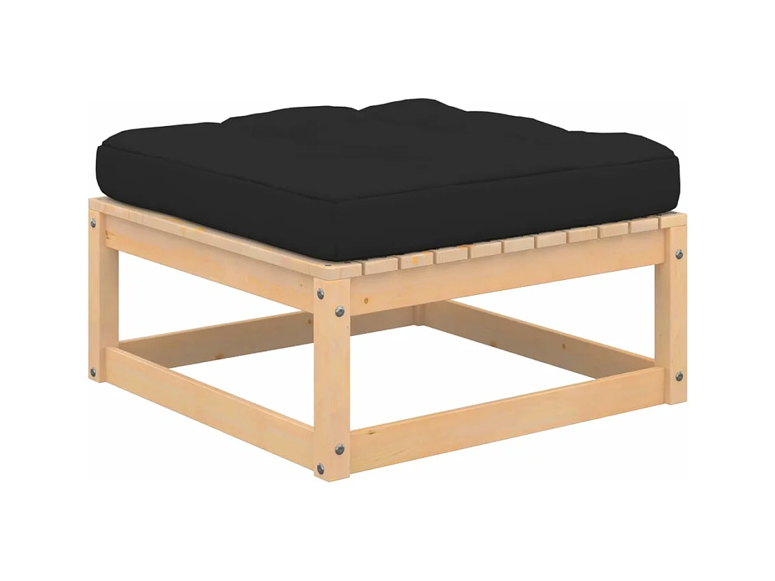 8 pcs conjunto lounge de jardim c/ almofadões pinho maciço