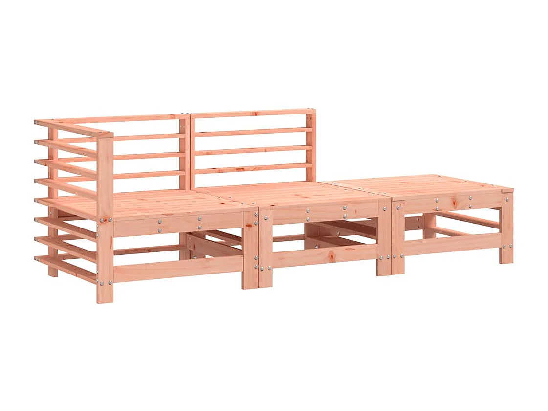3-delige Loungeset massief douglashout