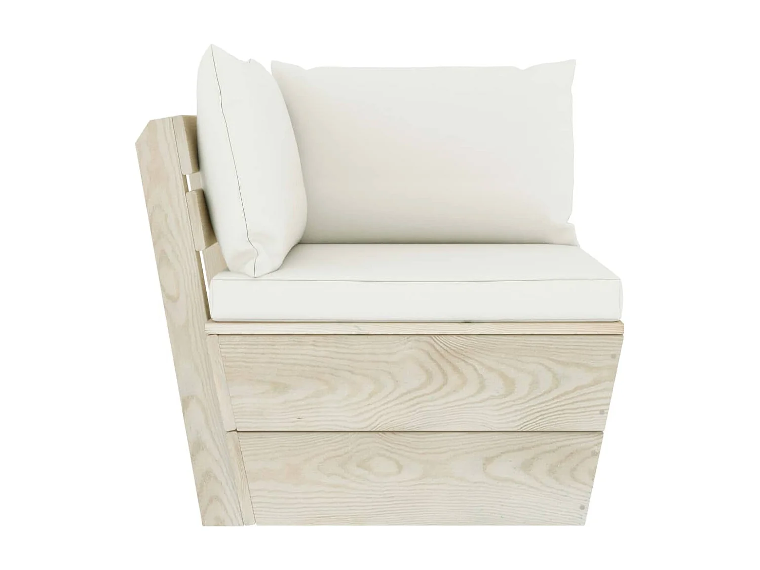 Salon de jardin palette 10 pcs avec coussins bois d'épicéa