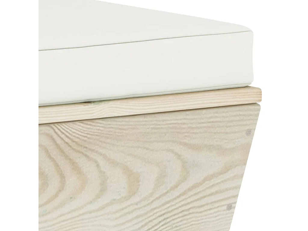 Salon de jardin palette 10 pcs avec coussins bois d'épicéa