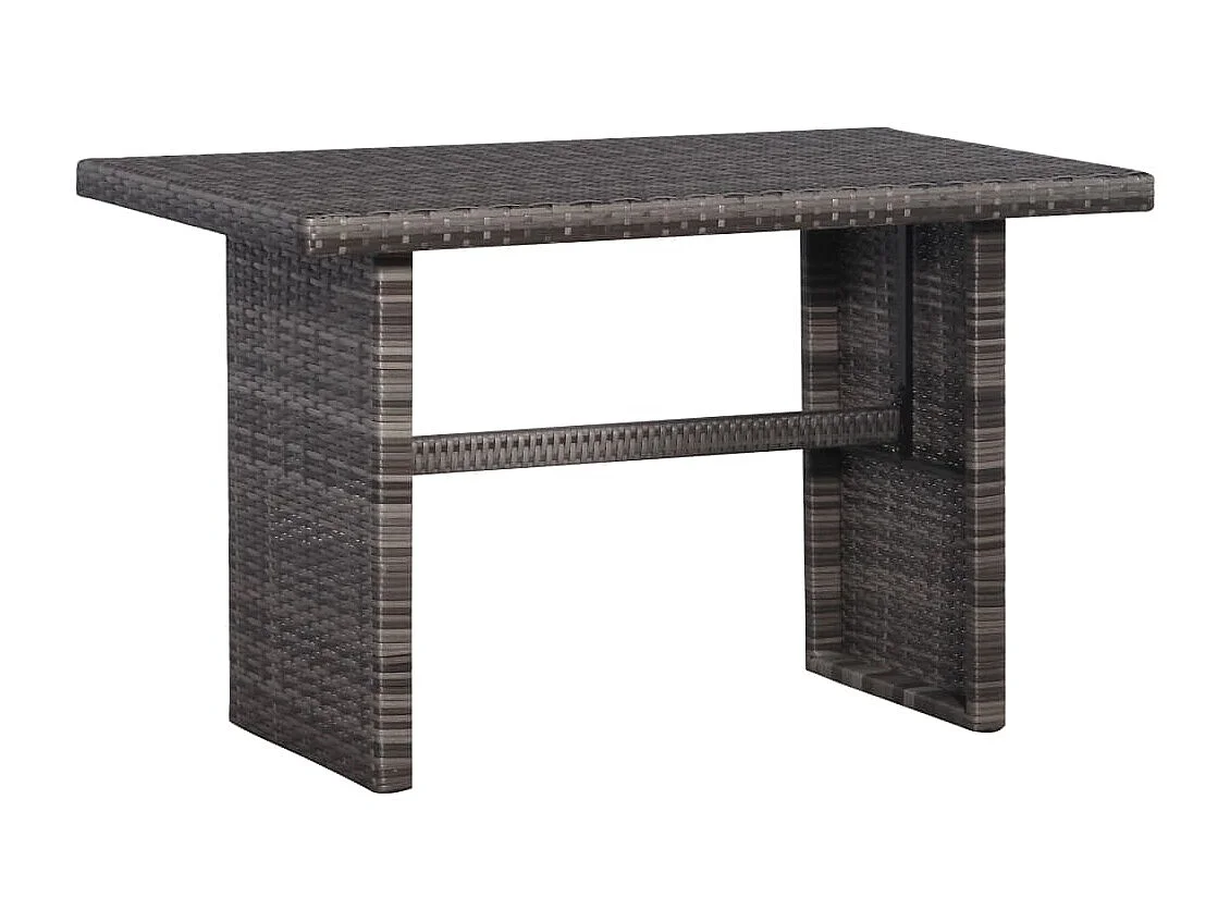 3-delige Bistroset met kussens poly rattan grijs
