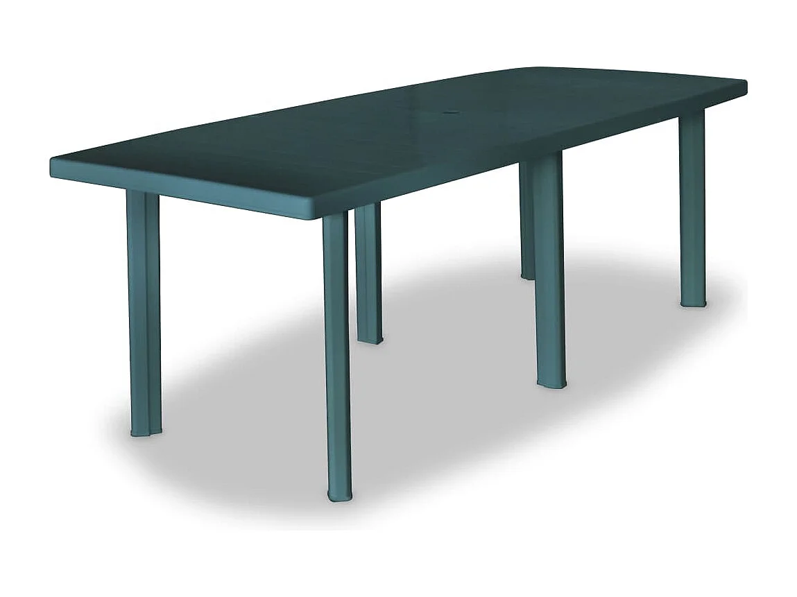 Ensemble à manger d'extérieur 9 pcs Plastique Vert
