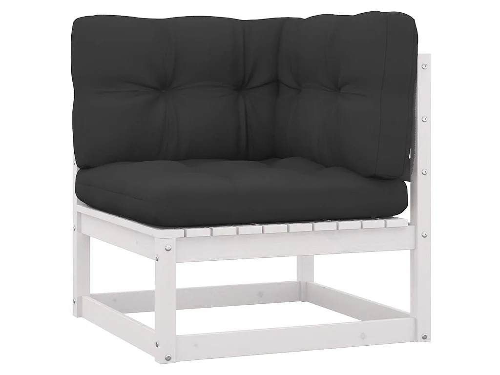 8-delige Loungeset met kussens massief grenenhout