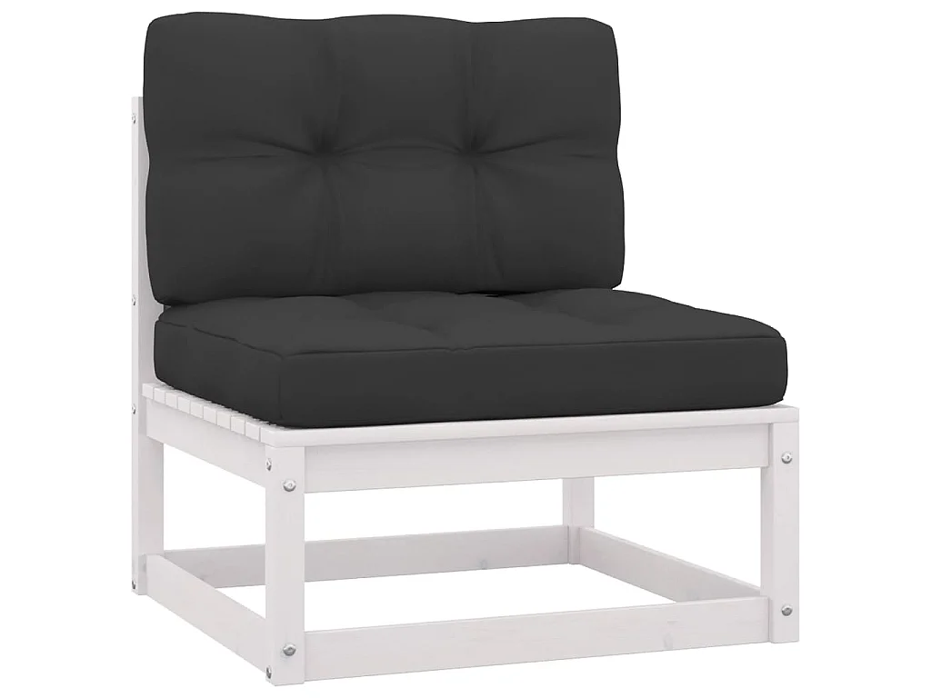 8-delige Loungeset met kussens massief grenenhout