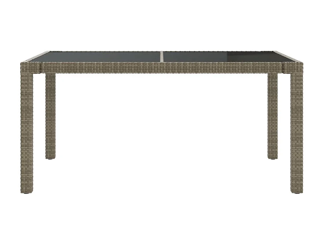 Ensemble à manger d'extérieur 5pcs coussins résine tressée gris