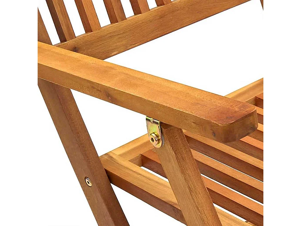 Ensemble à manger d'extérieur pliable 5pcs Bois d'acacia solide
