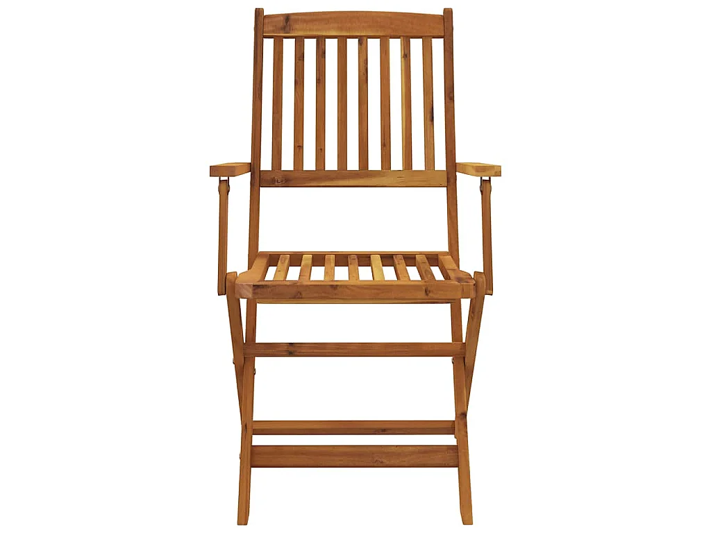 Set comedor de jardín plegable 5 piezas madera maciza de acacia