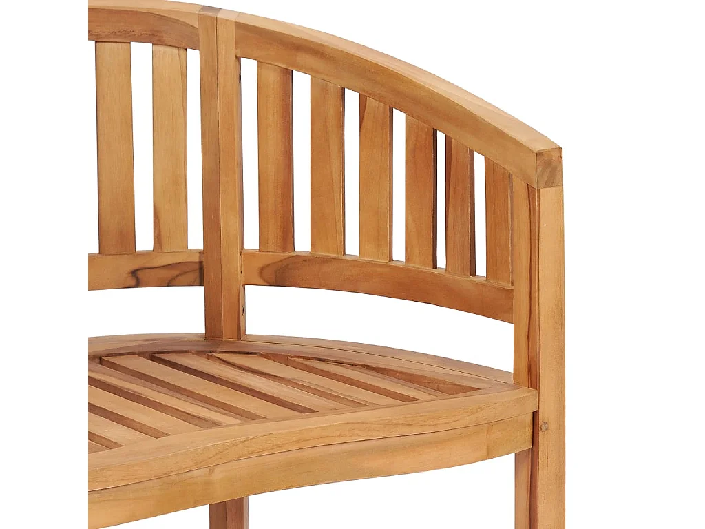 Salon de jardin 5 pcs en forme de banane Bois de teck solide