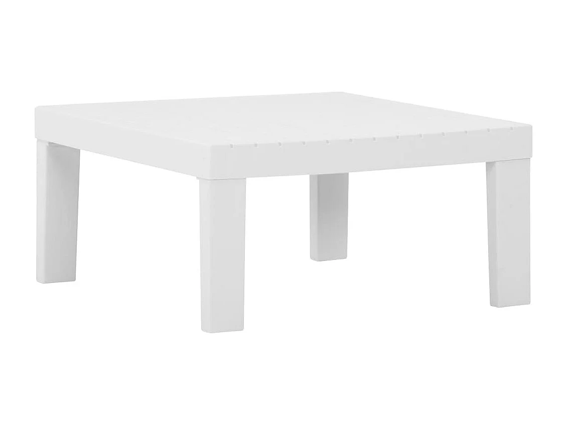 6-tlg. Garten-Lounge-Set mit Auflagen Kunststoff Weiß