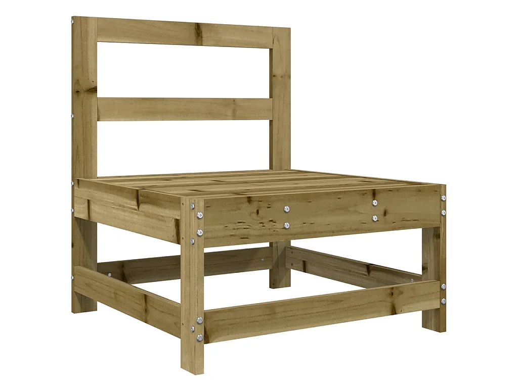 Set Salotto da Giardino 3 pz in Legno Impregnato di Pino