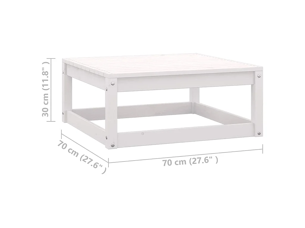 11-delige Loungeset met kussens massief grenenhout wit