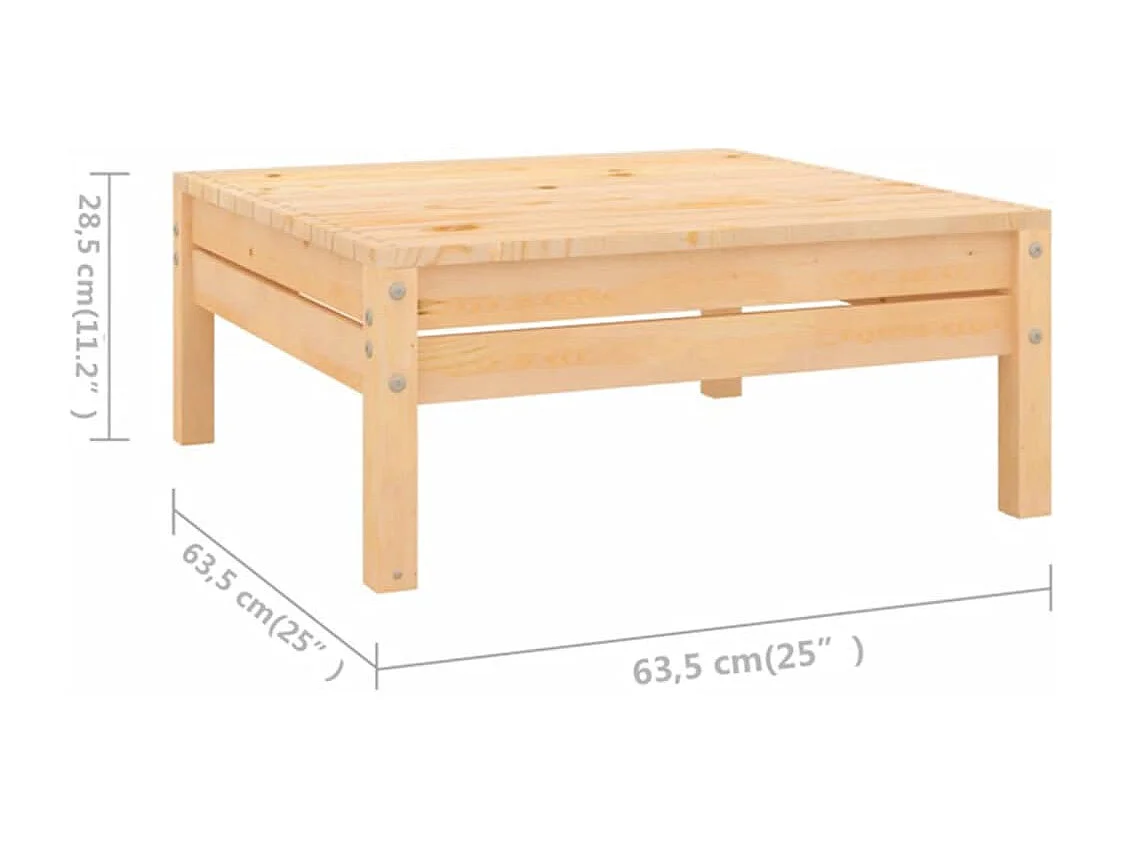 Salon de jardin 5 pcs Bois de pin massif