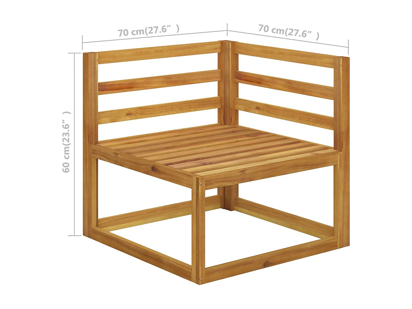 5-tlg. Garten-Lounge-Set mit Auflagen Massivholz Akazie