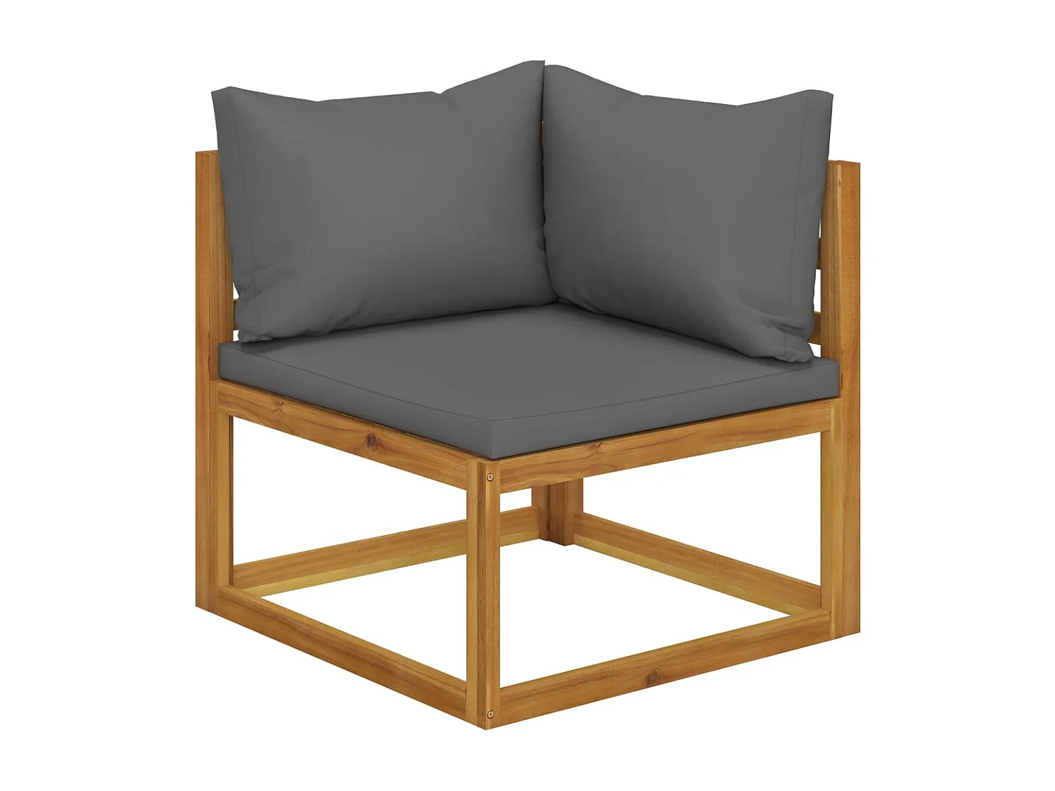 5-tlg. Garten-Lounge-Set mit Auflagen Massivholz Akazie