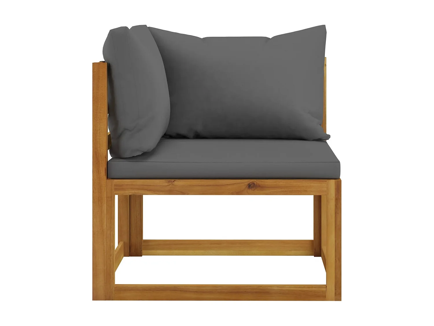 5-tlg. Garten-Lounge-Set mit Auflagen Massivholz Akazie