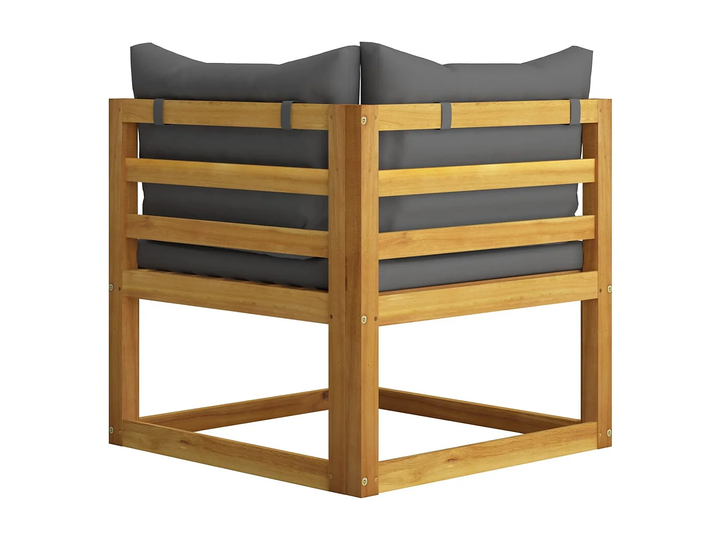 5-tlg. Garten-Lounge-Set mit Auflagen Massivholz Akazie
