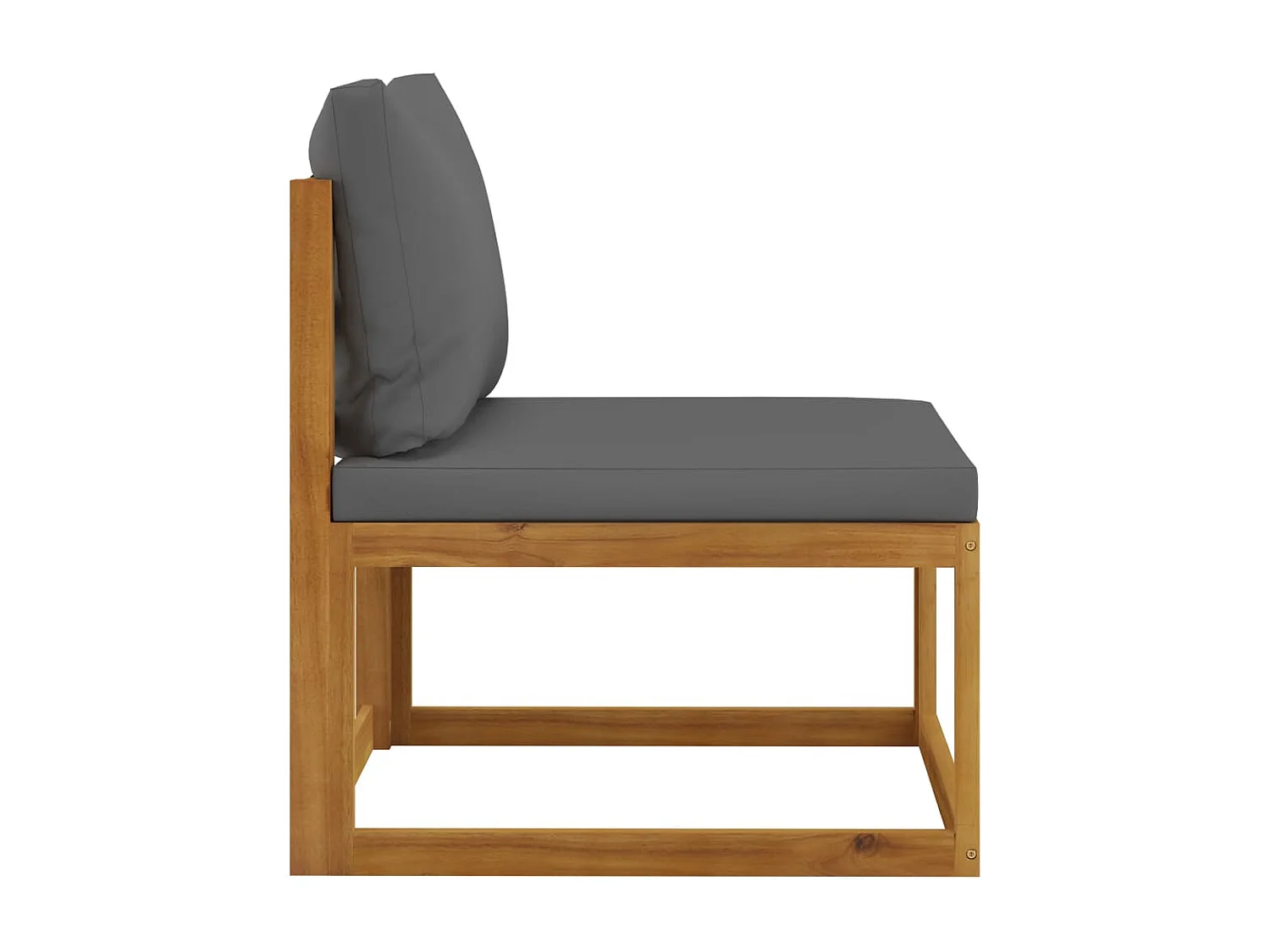5-tlg. Garten-Lounge-Set mit Auflagen Massivholz Akazie