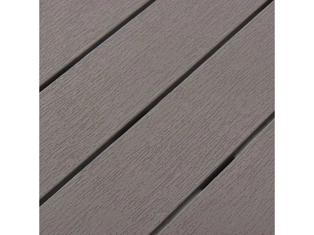 Gartentisch mit 2 Bänken Kunststoff Braun