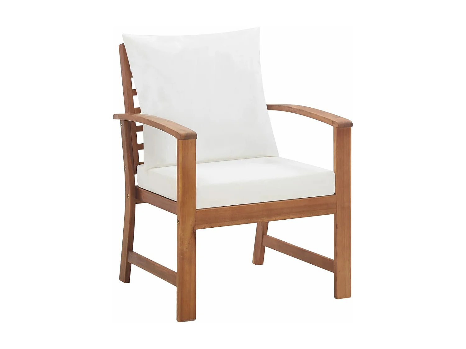 4-tlg. Garten-Lounge-Set mit Auflagen Massivholz Akazie