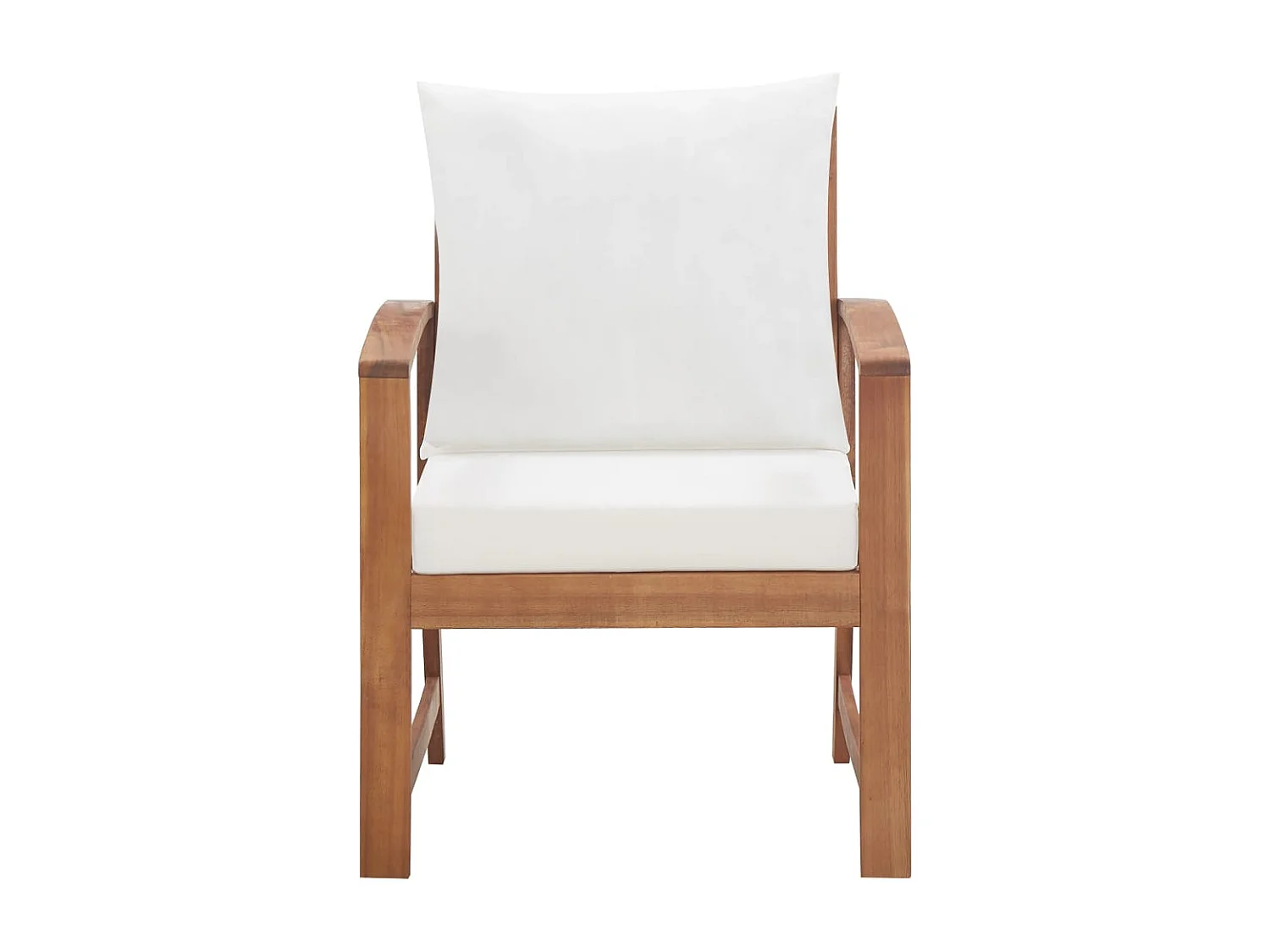 Salon de jardin avec coussins 4 pcs Bois d'acacia solide