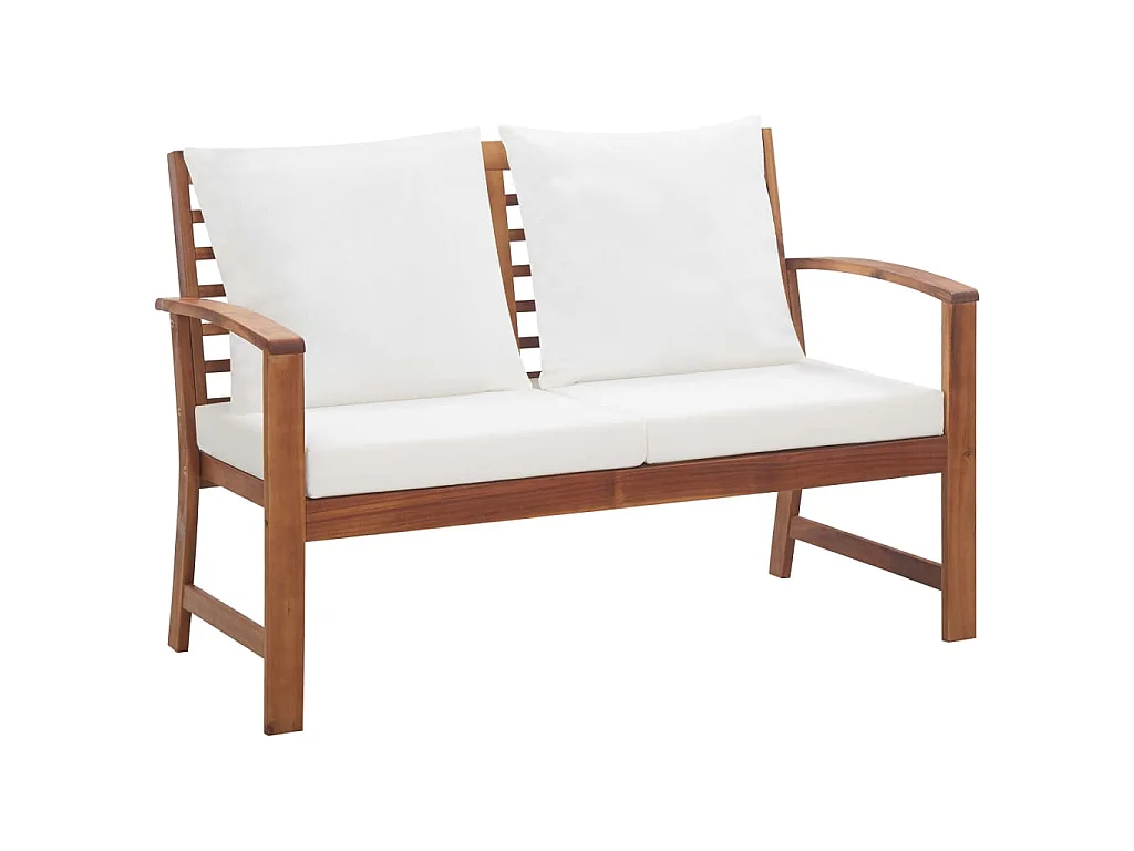 Set Divani da Giardino 4 pz con Cuscini in Massello di Acacia