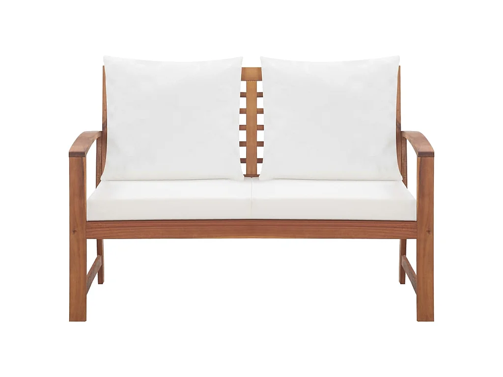 Set Divani da Giardino 4 pz con Cuscini in Massello di Acacia