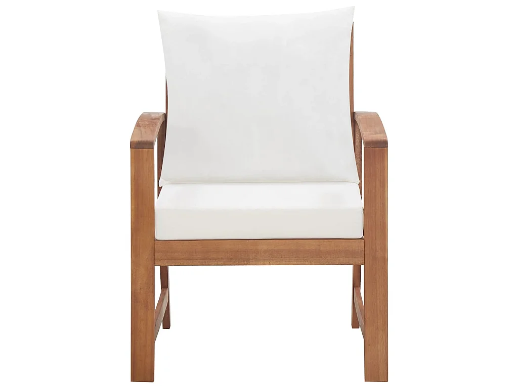 Set Divani da Giardino 4 pz con Cuscini in Massello di Acacia