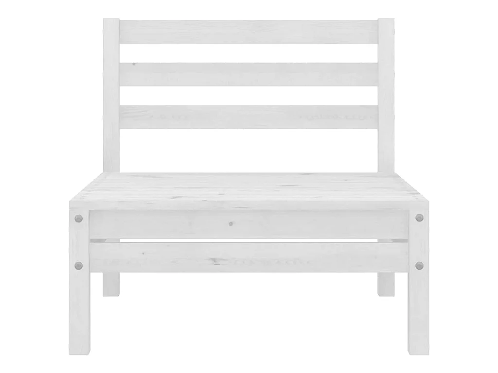 4-tlg. Garten-Lounge-Set Massivholz Kiefer Weiß